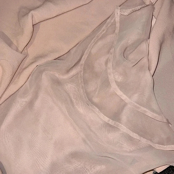 H&M Nude pink Elegant A Line Midi dress SZ  2 - Picture 8 of 16